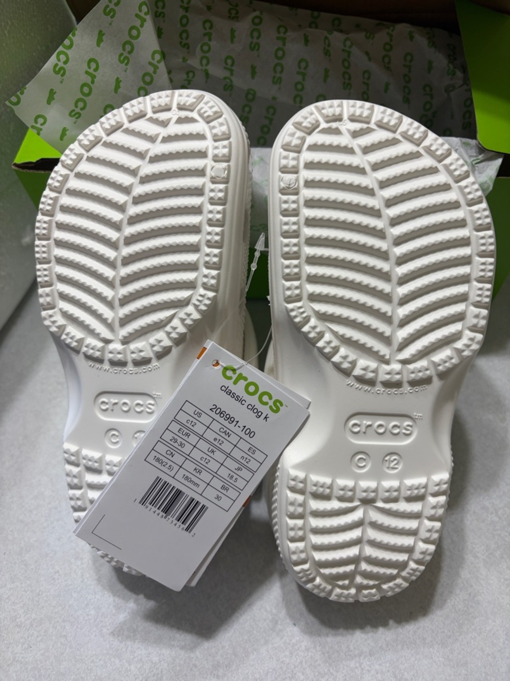 CROCS Kids Classic Clog - White - Picture 2 of 5